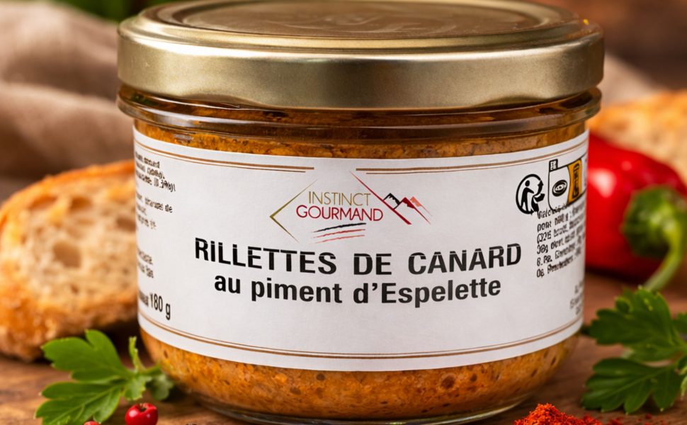 rillettes de canard au piment d'espelette